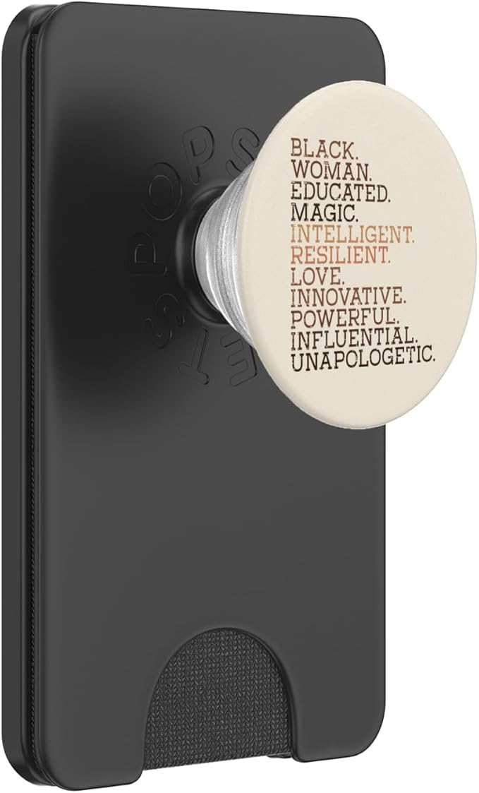 Black Woman Educated Magic BHM African History Melanin Women PopSockets Adhesive PopGrip