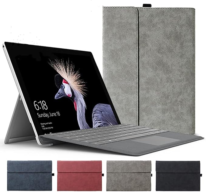 Protective Case for Surface Go 4/Go 3/Go 2 /Surface Go TabletSurface Go Case with Stylus HolderCompatible with Type Cover Keyboard Slim Lightweight Business Cover Accessories (Black)