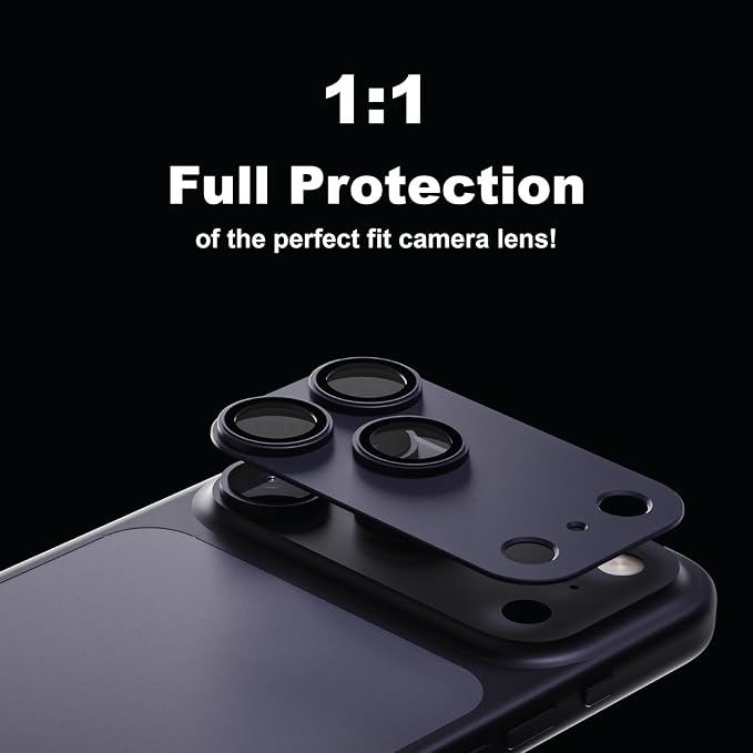 for iPhone 17 Pro Camera Lens Protector 2 Pack | Aerospace-Grade Aluminium with [ Automotive-Grade Spray Paint Craft ] | Anti-Glare Sapphire Glass | Colour-Matched Finish Pacific Blue