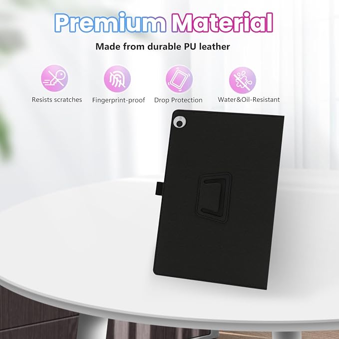 Case for Wacom MovinkPad 11 11-Inch TabletShockproof PU Leather Cover with Hand Strap Two-Fold StandCompatible with MovinkPad 11 11 Android Tablet (Black)