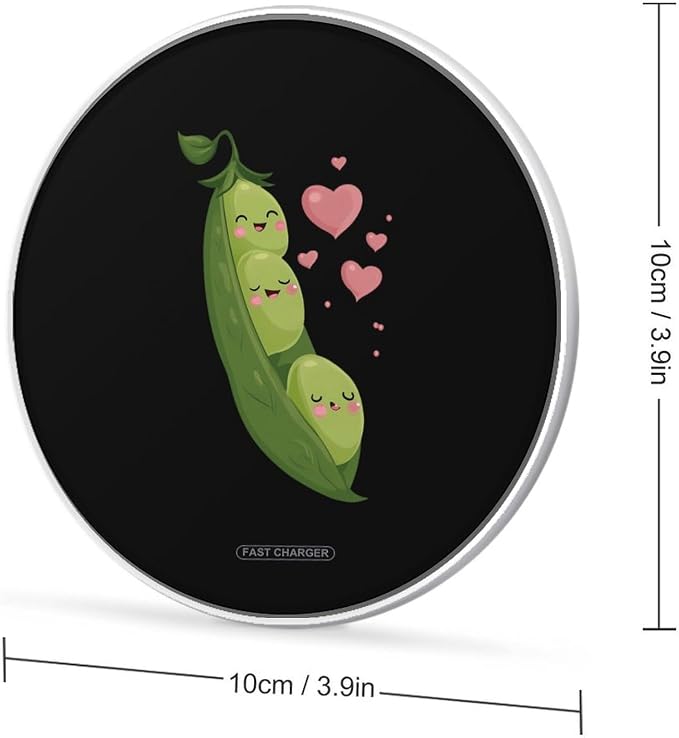 Sweet Pea in Pod Wireless Charger SlimWireless Charging Pad Anti-Slip Charger Mat for Men Women