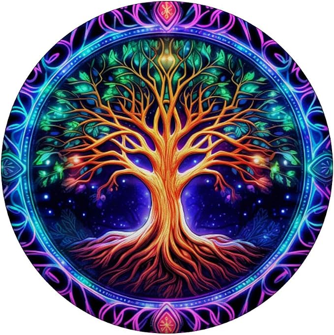 Tree Of Life Yggdrasil Synthwave PopSockets PopGrip for MagSafe