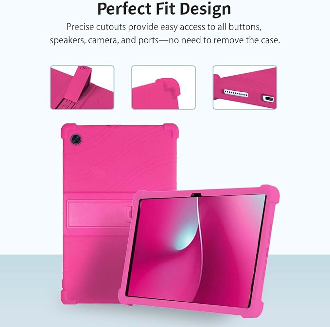 Case for T-Mobile Revvl Tab 2 10.1-InchCompatible with T-Mobile Revvl Tab 2 Android Tablet–Soft Silicone Protective Cover with Kickstand Shockproof Drop-Resistant Business-Style Stand(Black)