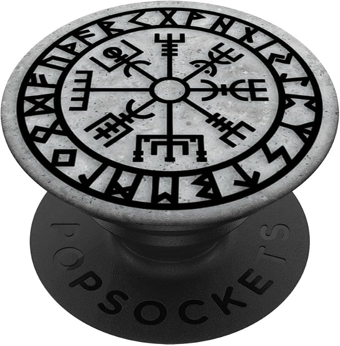 Vegvisir Viking Compass Rune Protection Symbol Celts Nordic PopSockets Adhesive PopGrip