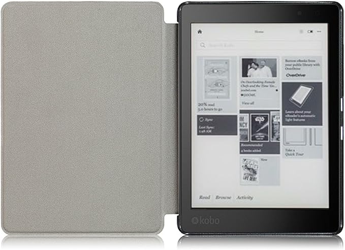 Kepuch Custer Case for kobo Aura Edition 2 2016Ultra-Thin PU-Leather Hard Shell Cover for kobo Aura Edition 2 2016 - Black