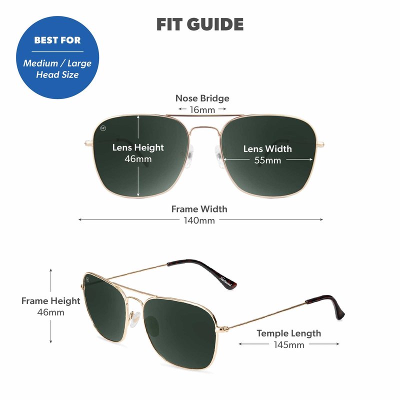 Knockaround Mount Evans Polarized Navigator Sunglasses for Men & Women - UV400 Protection