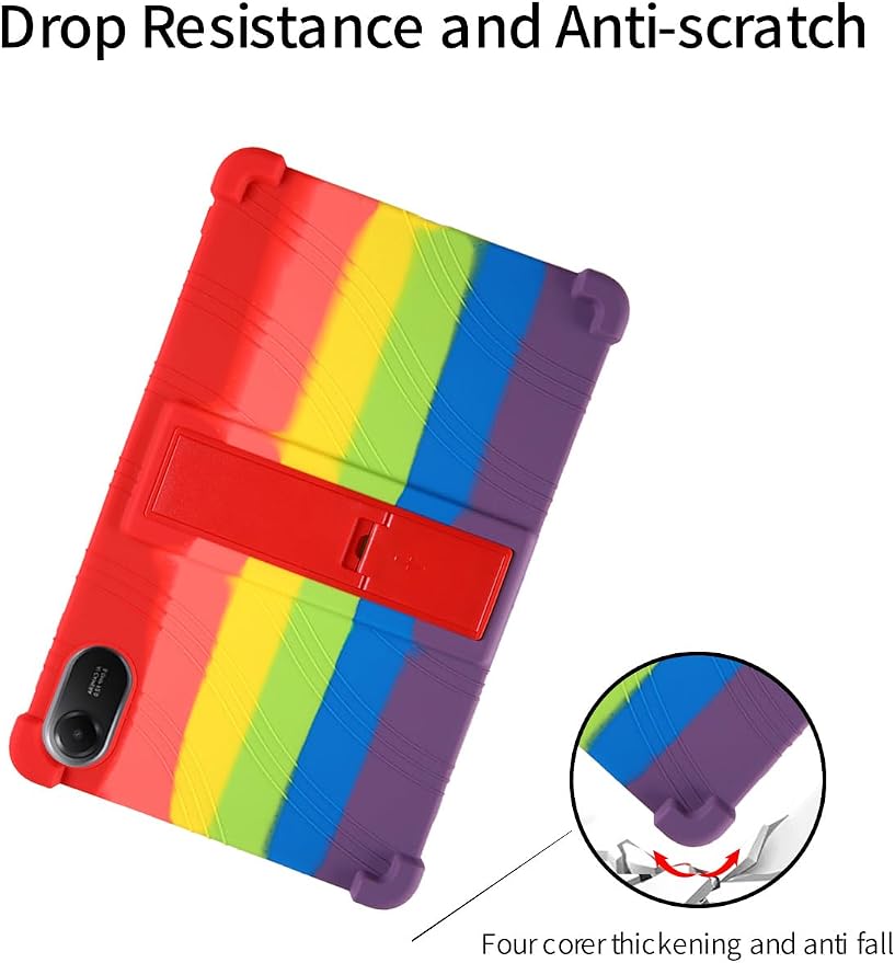 for Xiaomi Redmi Pad 2 Tablet 11 inch Tablet CaseBOVUGAC Soft Silicone Adjustable Stand Shockproof Kids Friendly for Redmi Pad 2 11 Tablet(Black)