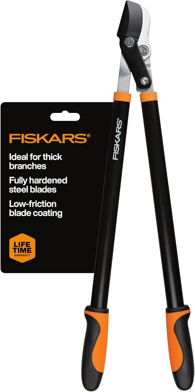 Fiskars 28-Inch Power-Lever Garden Bypass Lopper and Tree Trimmer, Sharp Precision-Ground Steel Blade for Cutting Branches up to 1.75-Inch Diameter