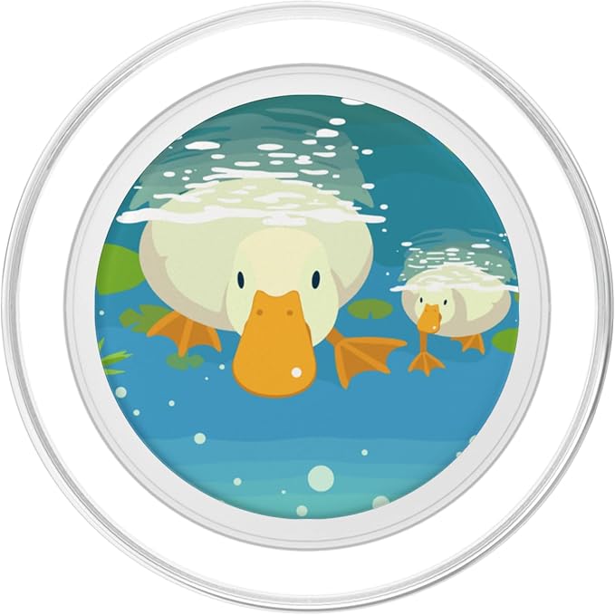 Blue Duck Pond Cartoon PopSockets Adhesive PopGrip