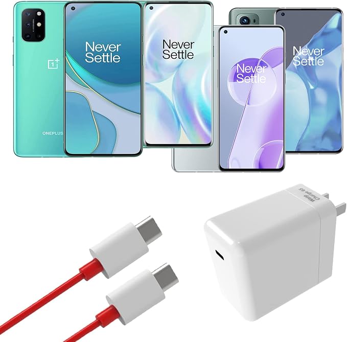 Official Original100W Charger for OnePlus Super VoocWall Charger Adapter with 5ft 10A Charging Cable