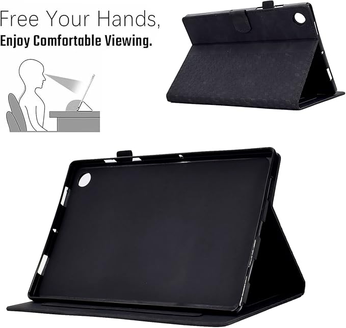 Case for Lenovo Tab M11/Tab K11 LTE 11 2024 Cover (Model:TB330FU) Magnetic PU Leather Folio Adjustable Stand Case Foldable Card Holder Multi-Angle Lenovo Tab M11Black
