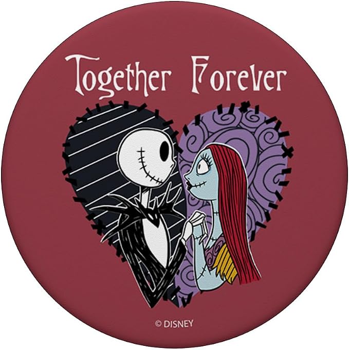 Disney The Nightmare Before Christmas Jack &amp Sally Forever PopSockets PopGrip: Swappable Grip for Phones &amp Tablets