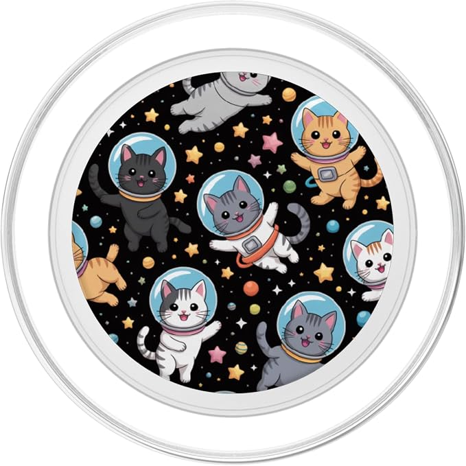 Space Planets Feline Animal Pet Kawaii Cat Astronaut PopSockets PopWallet for MagSafe