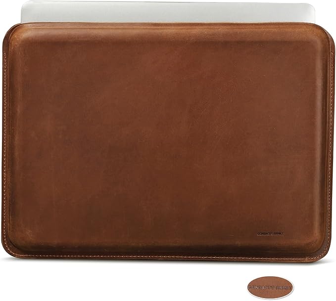 Top Grain Leather 12.9 Tablet Sleeve Slim Protector Vintage Design Fully Handmade Compatible with 12.9 iPad Pro 3/4/5/6 Gen Fits A2233 A2069 A2378 A2379 A2461 A2462 Coffee 12.9 Inch