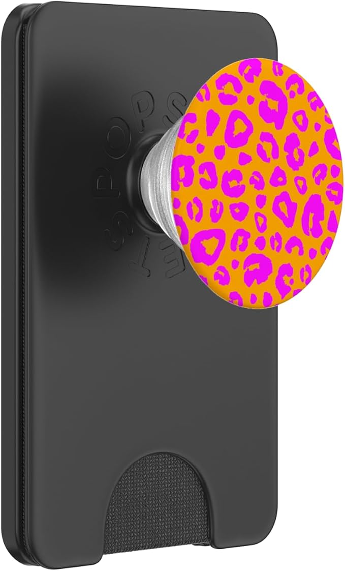 Cheetah Leopard Pattern Pink Orange PopSockets Adhesive PopGrip