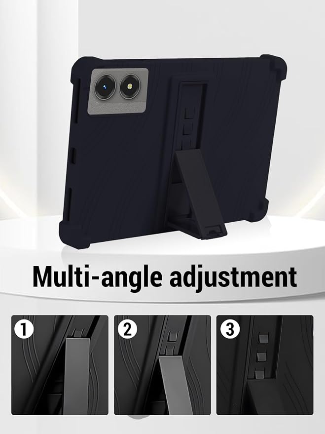 for TABWEE T50 (11 Inch) Android 16 Tablet Protective case ZBAGUG Shockproof Lightweight Silicone Protective Cover with Stand Child-Friendly Protection Easy to Clean Design Black.
