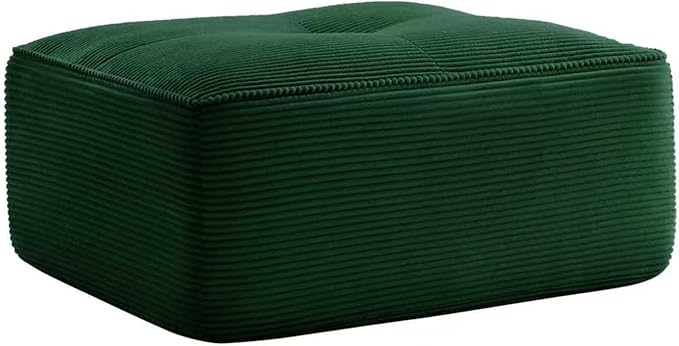 Green Ottoman for Modular Sectional Sofa, Corduroy Deep Seat for Oversized Compressed Boneless Sectional Couches for Living Room Bedroom Apartment, Cloud Sofa Couch Set, Memory Foam, No Assembly