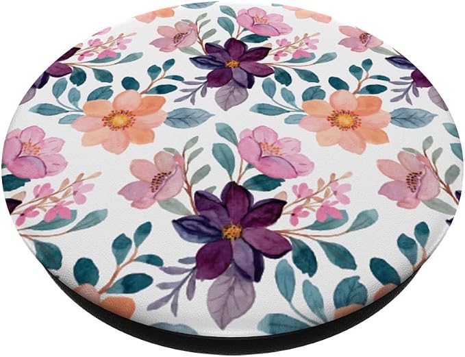 Colorful Watercolor Floral Flower Design PopSockets PopGrip: Swappable Grip for Phones &amp Tablets