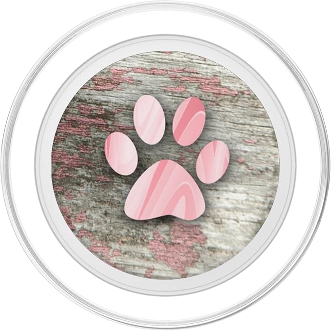 Cell Phone Holder Pop Out Knob Dog Paw Print Light Pink Cute PopSockets Adhesive PopGrip