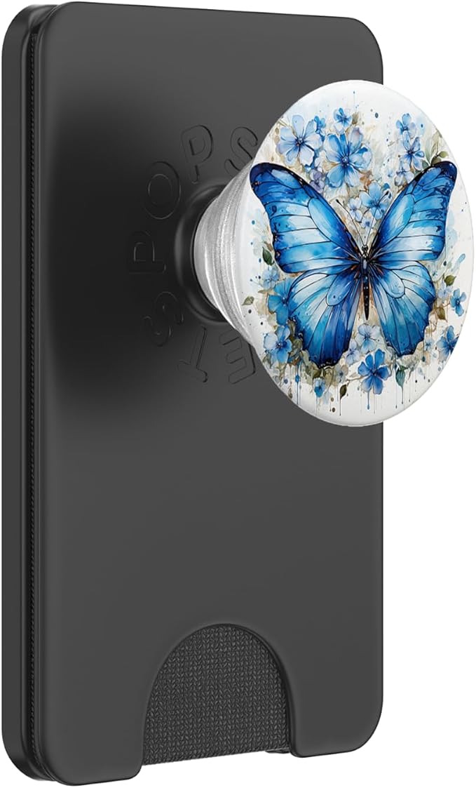 Butterfly Aesthetic Butterflies Nature Blue PopSockets Adhesive PopGrip