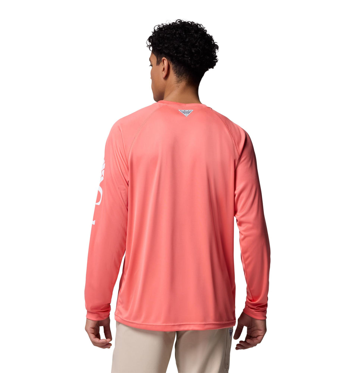 Columbia Men's PFG Terminal Tackle Long Sleeve Fishing Shirt, Melonade/White Logo, 4X Tall