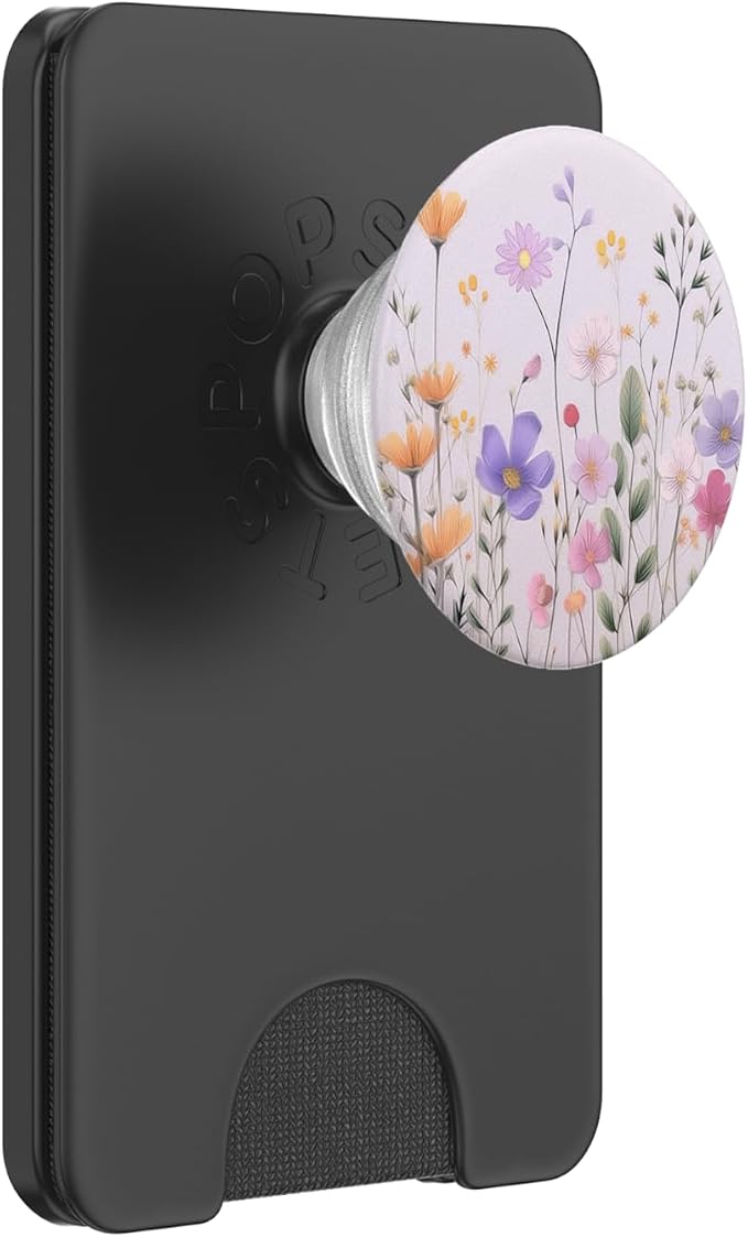 Cute Floral Pattern Flowers Bouquet Wildflowers Pastel Pink PopSockets Adhesive PopGrip
