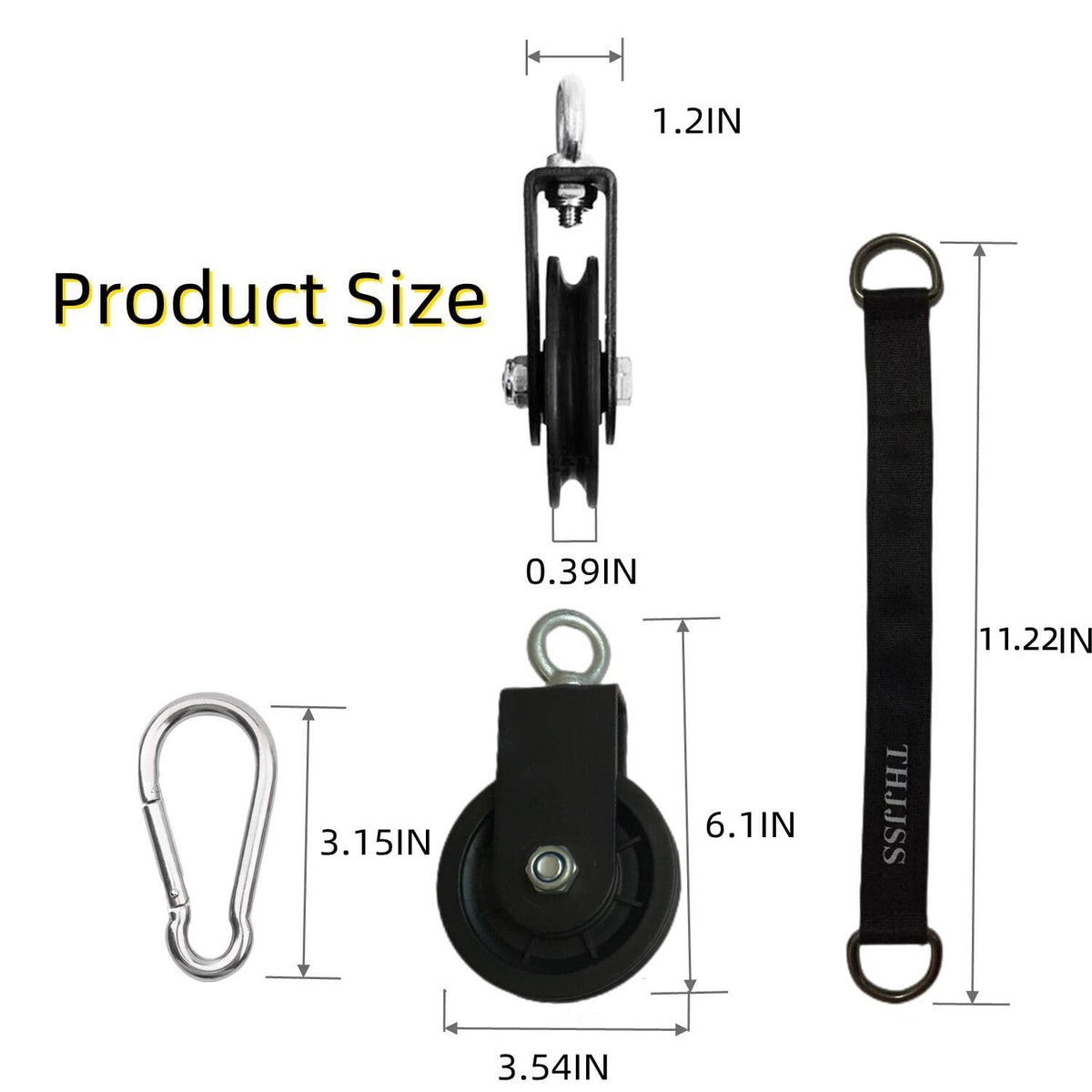 Home Gym Pulley Cable System,Silent Weight Cable Machine Attachment for Lat Pulldowns Tricep Extensions Heavy Duty Coated Steel Wire,Easy DIY Setup with Hanging Strap Carabiners Ideal for Small Spaces