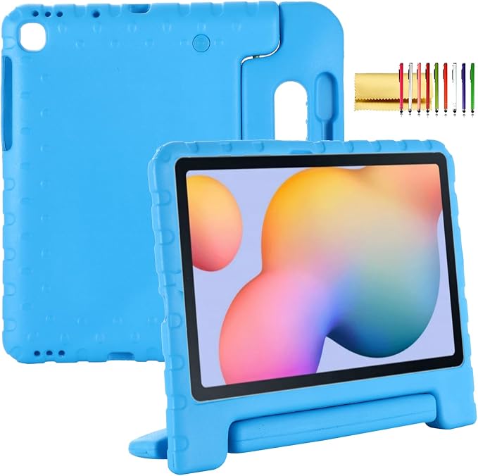 Kids Case for Samsung Galaxy Tab S10 FE Plus 13.1 (2025) Techcircle Handle Stand Light EVA Foam Bumper Protective Rugged Drop Protection Child Proof Cover Black