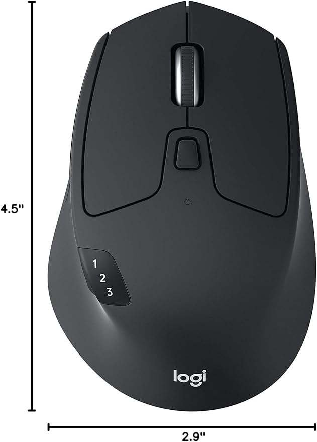 Logitech M720 Triathalon Multi-Device Wireless Mouse, Black