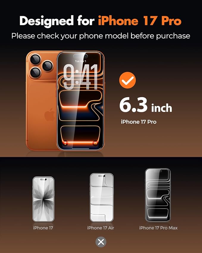 UNBREAKcable iPhone 15 Screen Protector 3-Pack Upgraded Dual-Tempered Glass + 3 Camera Lens Protectors Military-Grade 9H Hardness HD Clarity Anti-Fingerprint Case Friendly 6.1 Inch | Upgraded Du