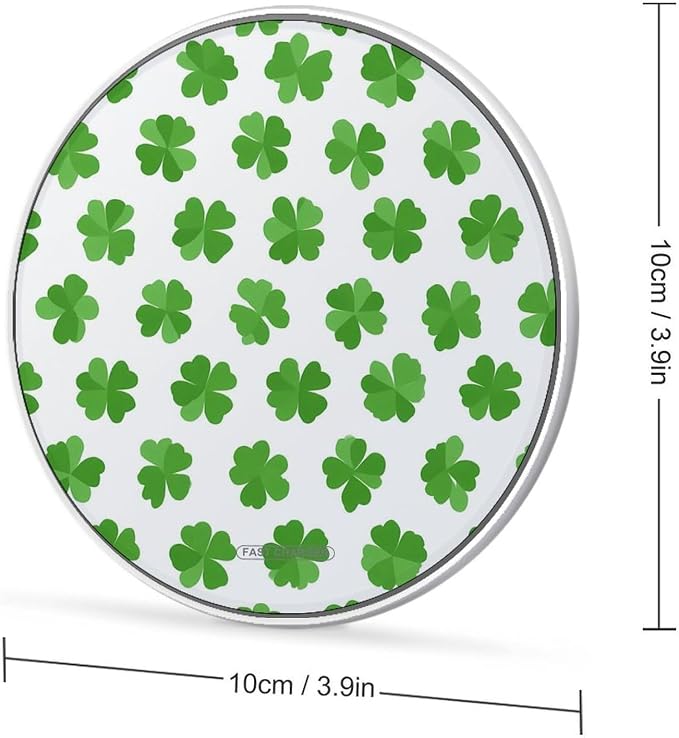 Irish Four Leaf St-Patricks-Day Wireless Charger Portable Charging Pad | LightweightAll Smartphone