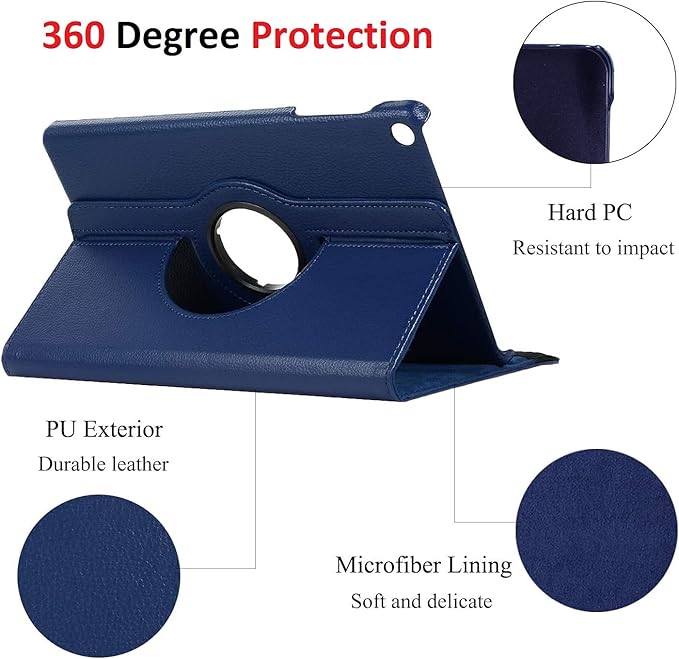Vultic Rotating Case for Samsung Galaxy Tab A 8.4 2020 (8.4-inch) [SM-T307U] 360 Degree Stand [Auto Sleep/Wake] Folio PU Leather Smart Tablet Cover (Black)