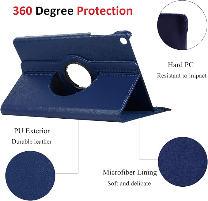 Vultic Rotating Case for Samsung Galaxy Tab A 8.4 2020 (8.4-inch) [SM-T307U] 360 Degree Stand [Auto Sleep/Wake] Folio PU Leather Smart Tablet Cover (Black)