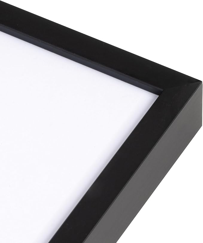 8x10 Picture Frame - 8 by 10 Metal Picture Frame With Mat | 8 x 10 Aluminum Photo Frame | Plexiglass And Hanging Hardware Included | 8x10 Gold Frame, Set of 3, Black