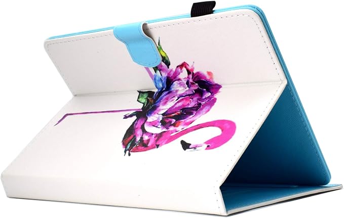 Universal 7 Inch Tablet Case Techcircle Ultra Slim Lightweight PU Leather Stand Folio Flip Wallet Protective Shell Case [Card Slots] [Magnetic Closure] for All 7 Android Tablet PC Cherry Blossom
