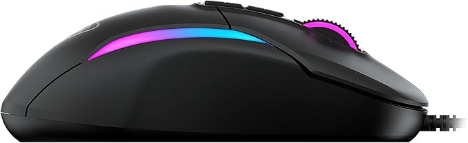 Turtle Beach Kone II Air Wireless RGB Gaming Mouse, 350-Hr Rechargeable Battery, 26000 DPI Optical Sensor, 100M Click Optical Switches, 21 Customizable Inputs, Ergonomic, 4D Scroll Wheel – Ash Black