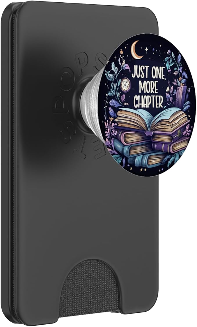 Just One More Chapter Book Lover Bookworm Reading Librarian PopSockets Adhesive PopGrip