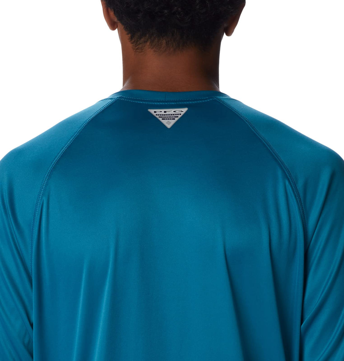 Columbia Men's Terminal Tackle Long Sleeve Shirt, Deep Marine/Laser Lemon Logo, 2X Tall