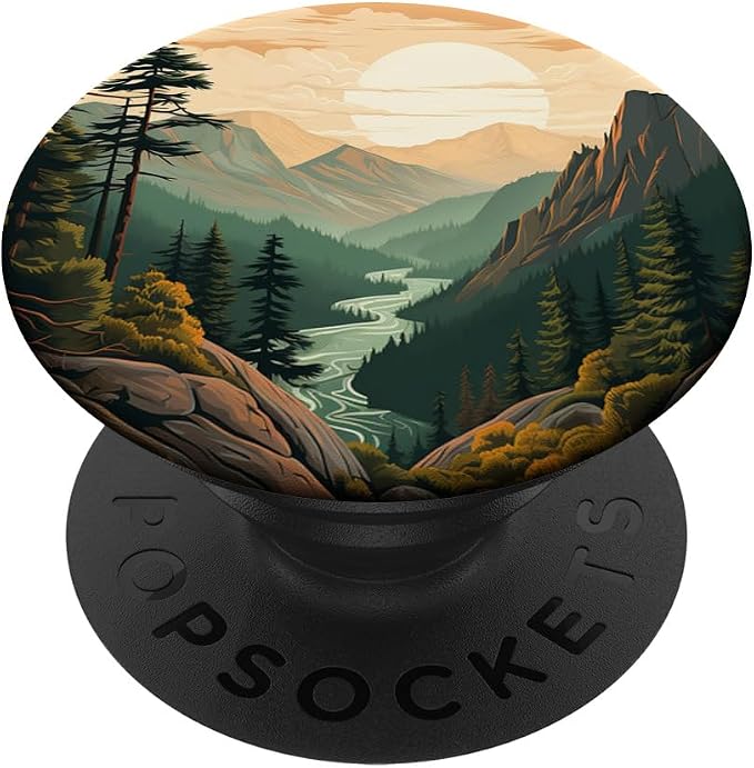 Mountains Wilderness Forest Hiking Pine Tree Nature PopSockets Adhesive PopGrip