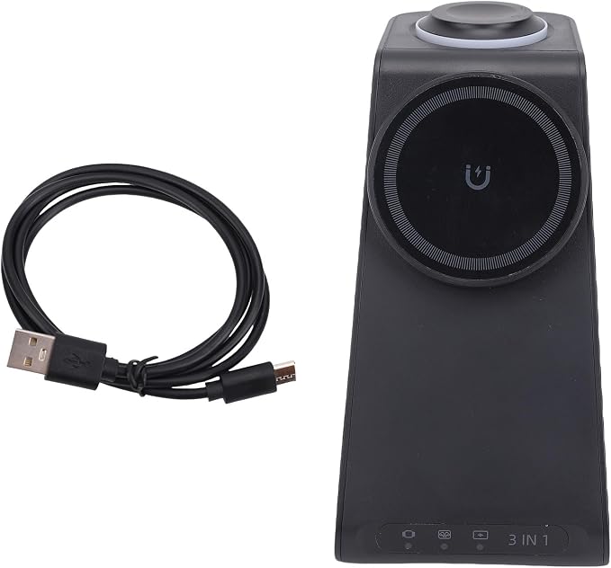 3 in 1 Magnetic Wireless Charging Station15W Fast Charger for Phones with 360 Adjustable Stand Multiple Protections