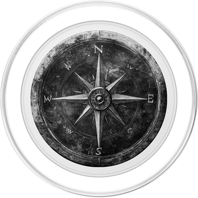 Nautical compass vintage compass PopSockets PopGrip for MagSafe