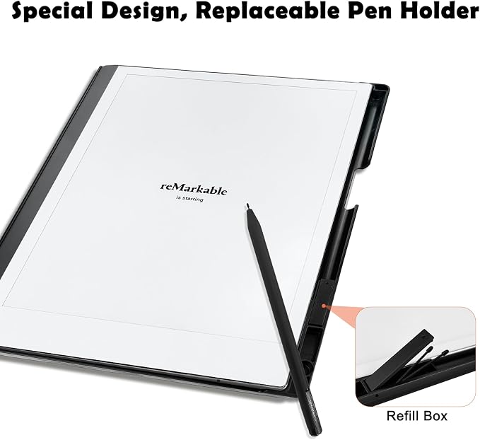 Case for Remarkable 2 Paper Tablet 10.3 2020 ReleasedLightweight and Hard Back Shell Protective Book Folio Cover with Built-in Pen HolderComes with Remarkable 2 Pen Tips.