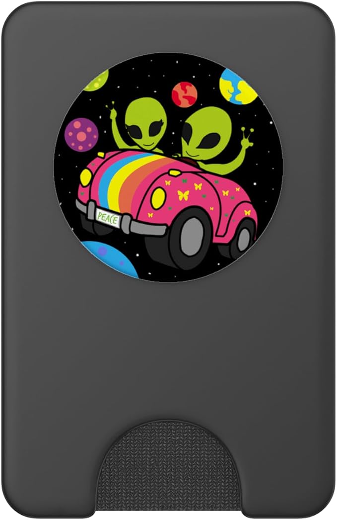 Alien Phone-Grip 70s 80s 90s Driving Car Galaxy Funny Gift PopSockets Adhesive PopGrip