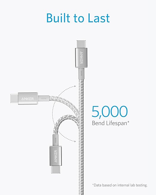 Anker USB C to USB C Cable 100W Fast Charging Cable (2-Pack 10 ft Black) | For iPhone 17 Series MacBook Pro 2020 Pixel and More (Not for Video Output)