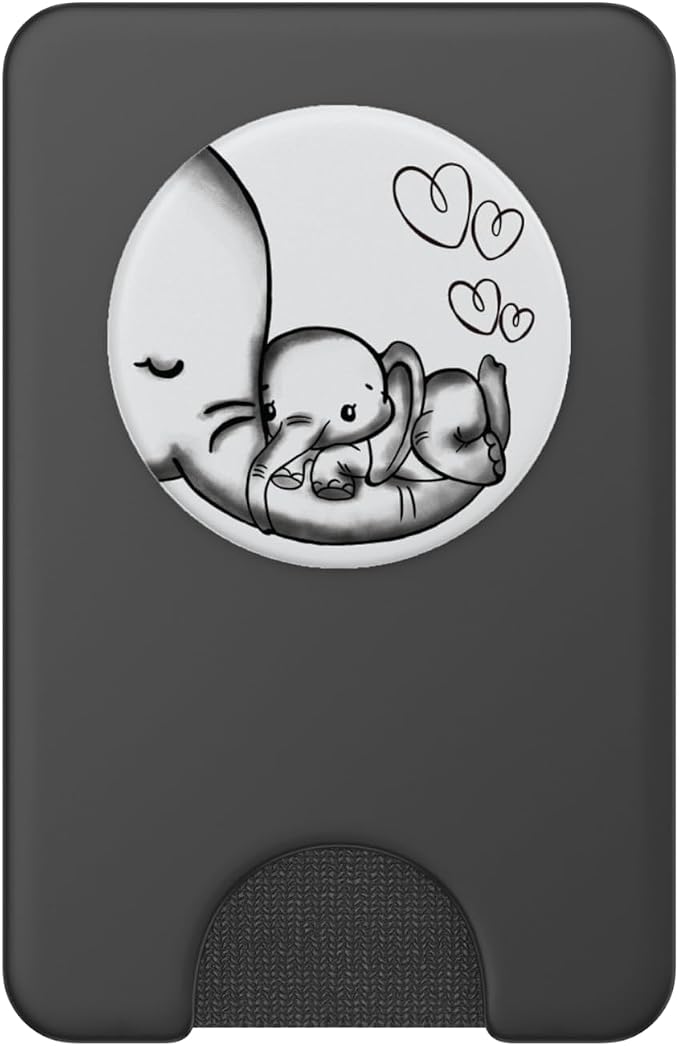 Cute Elephant Mom &amp Baby Elephant Love Beautiful Phone Grip PopSockets Grip and Stand for Phones and Tablets PopSockets Adhesive PopGrip