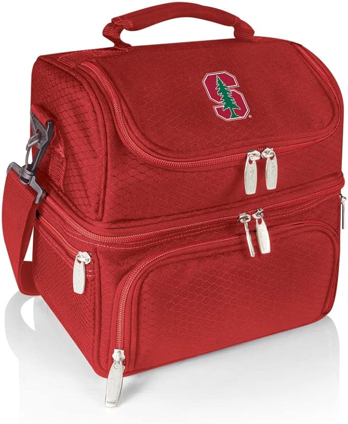 PICNIC TIME NCAA Nebraska Cornhuskers Pranzo Lunch Bag - Insulated Lunch Box with Picnic Set - Lunch Cooler Bag