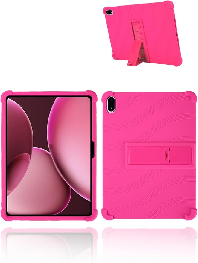 for OnePlus Pad 3 Android 15 Tablet13.2 inch Tablets CaseSoft Silicone Adjustable Stand Cover Lightweight Kids FriendlyBlack.