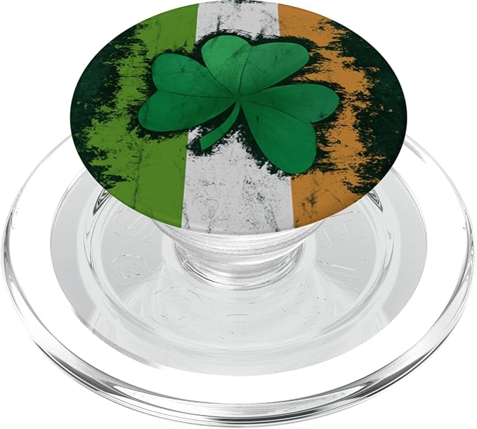 Distressed Irish Flag Shamrock Lucky Clover St Patricks PopSockets Adhesive PopGrip