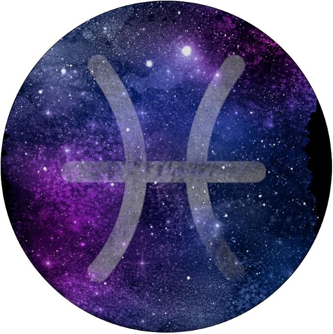 Pisces Galaxy Stars Horoscope Sign Purple Blue Black PopSockets Standard PopGrip