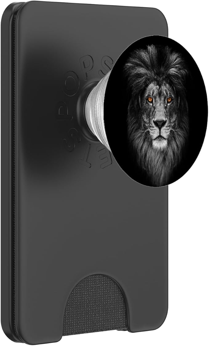 Lion Face in Dark PopSockets Adhesive PopGrip